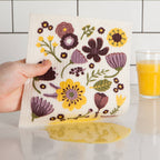 Swedish Sponge Reusable Dishcloth Flora