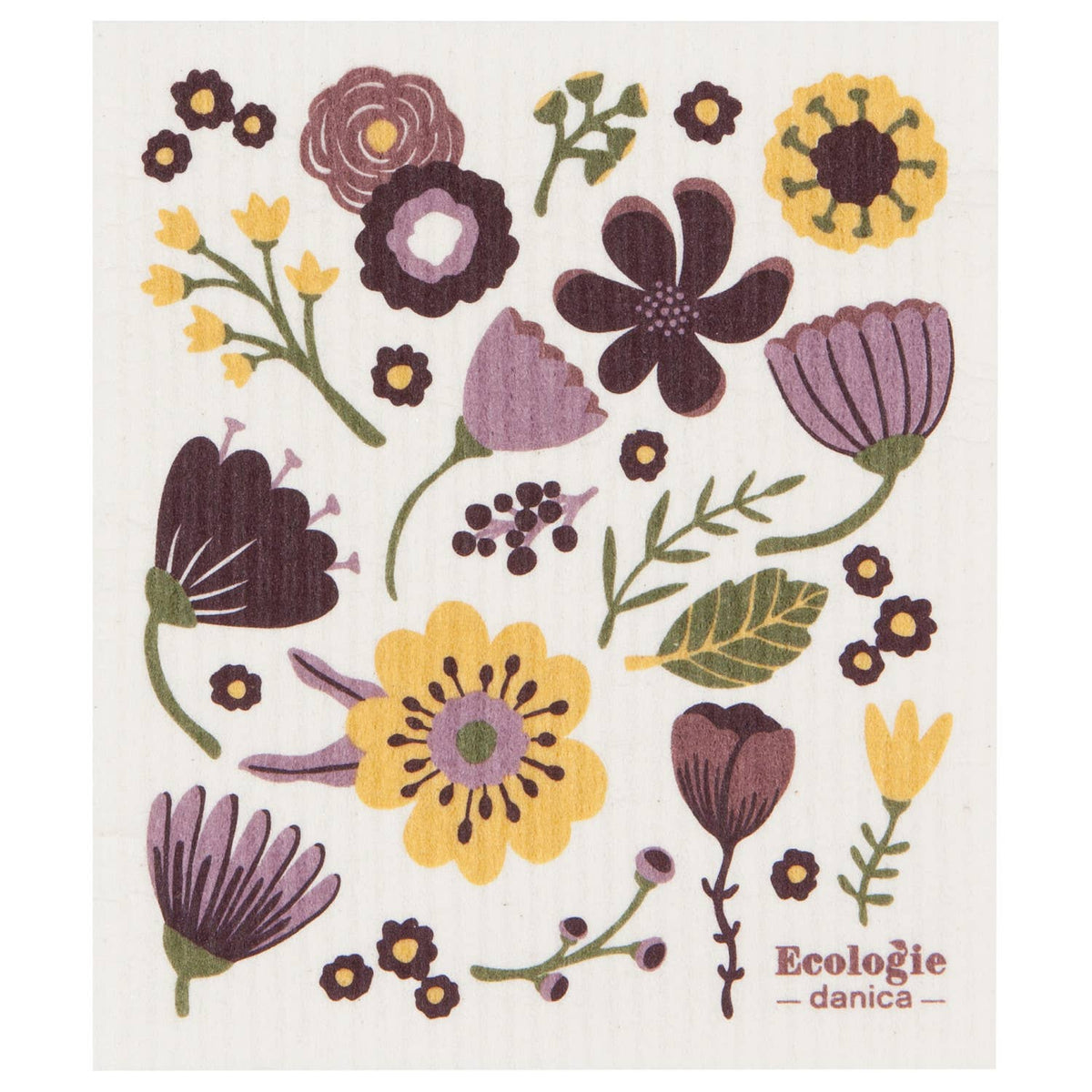Swedish Sponge Reusable Dishcloth Flora