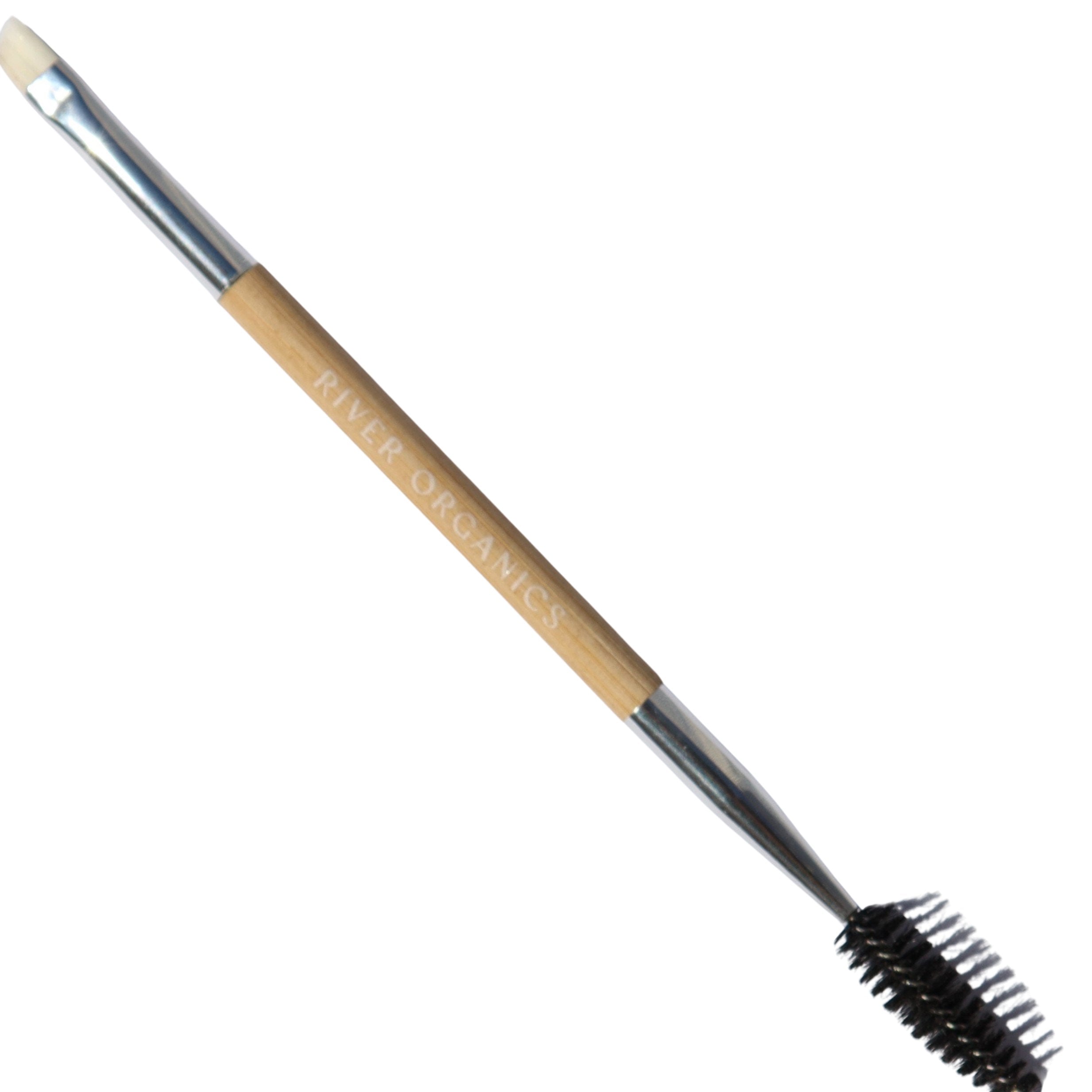 Eco-Friendly Double-Sided Bare Wood Brow & Mascara Brush