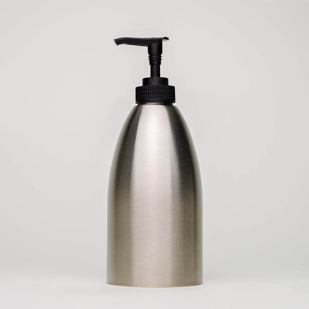 Stainless Steel Keeper Bottle with Black Pump | 16 oz