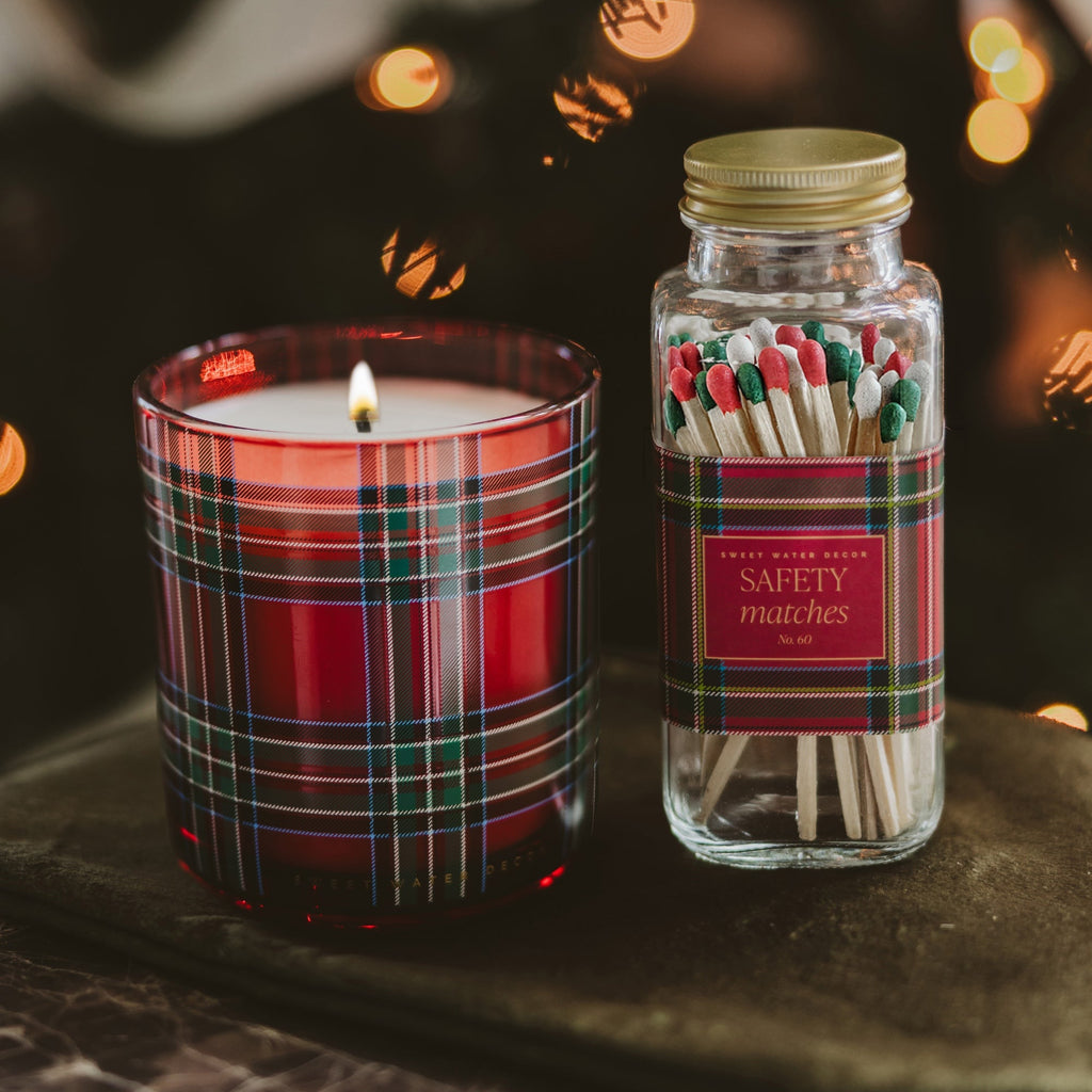 Warm and Cozy Soy Candle - Boxed Tinted Glass Jar - 12 oz