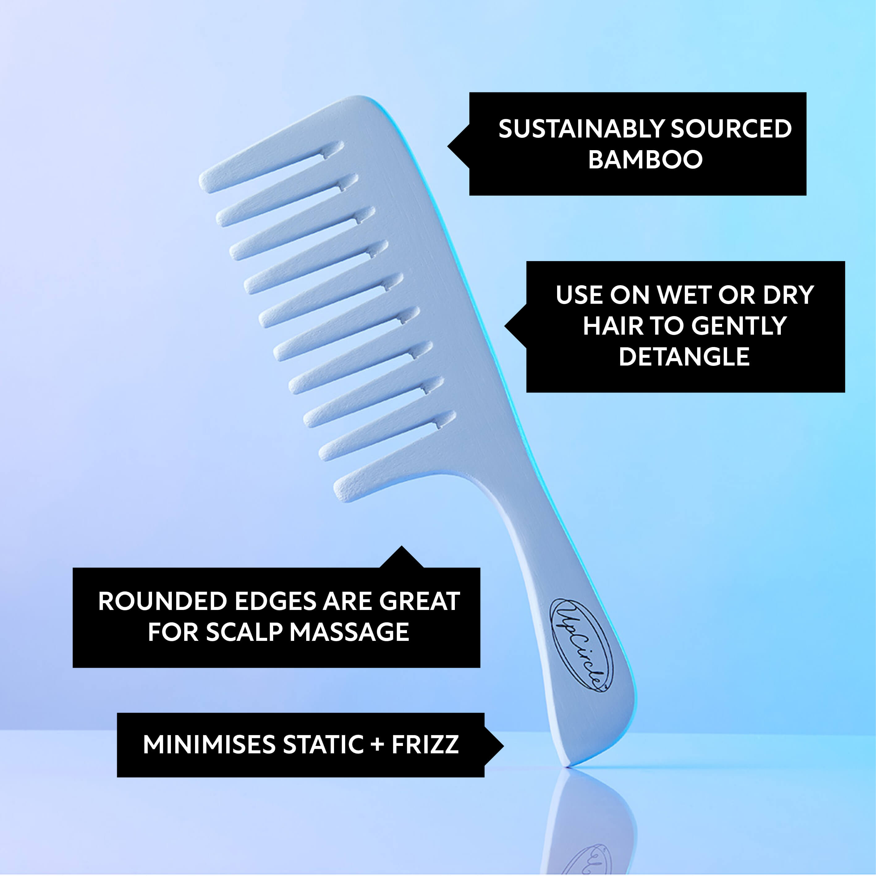 Bamboo Wide Tooth Comb