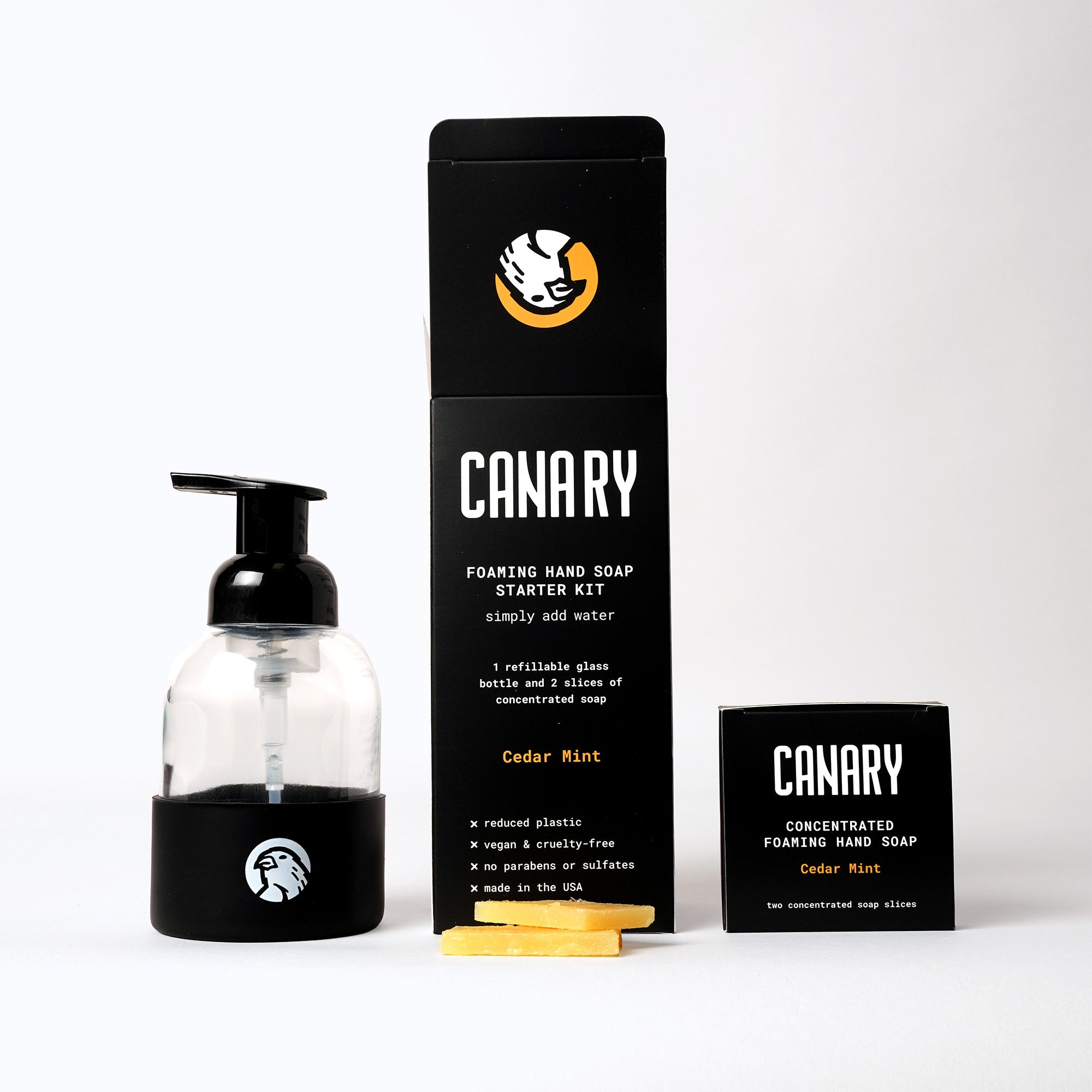 Hand Soap Starter Kit - Bottle & 2 Soap Slices