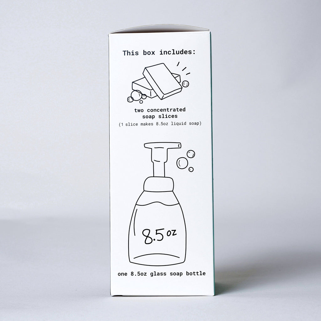 Hand Soap Starter Kit - Bottle & 2 Soap Slices