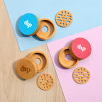 Mini Dip Bamboo Travel Case with Coaster : Red