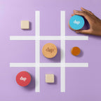 Mini Dip Bamboo Travel Case with Coaster : Blue