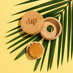 Mini Dip Bamboo Travel Case with Coaster