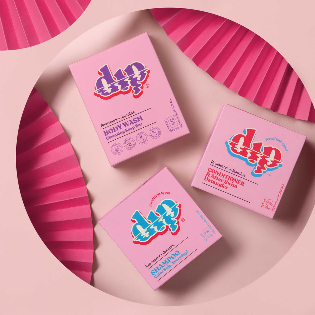 Dip Body Wash Cleansing Soap Bar - Rosewater & Jasmine