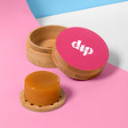 Mini Dip Bamboo Travel Case with Coaster : Red