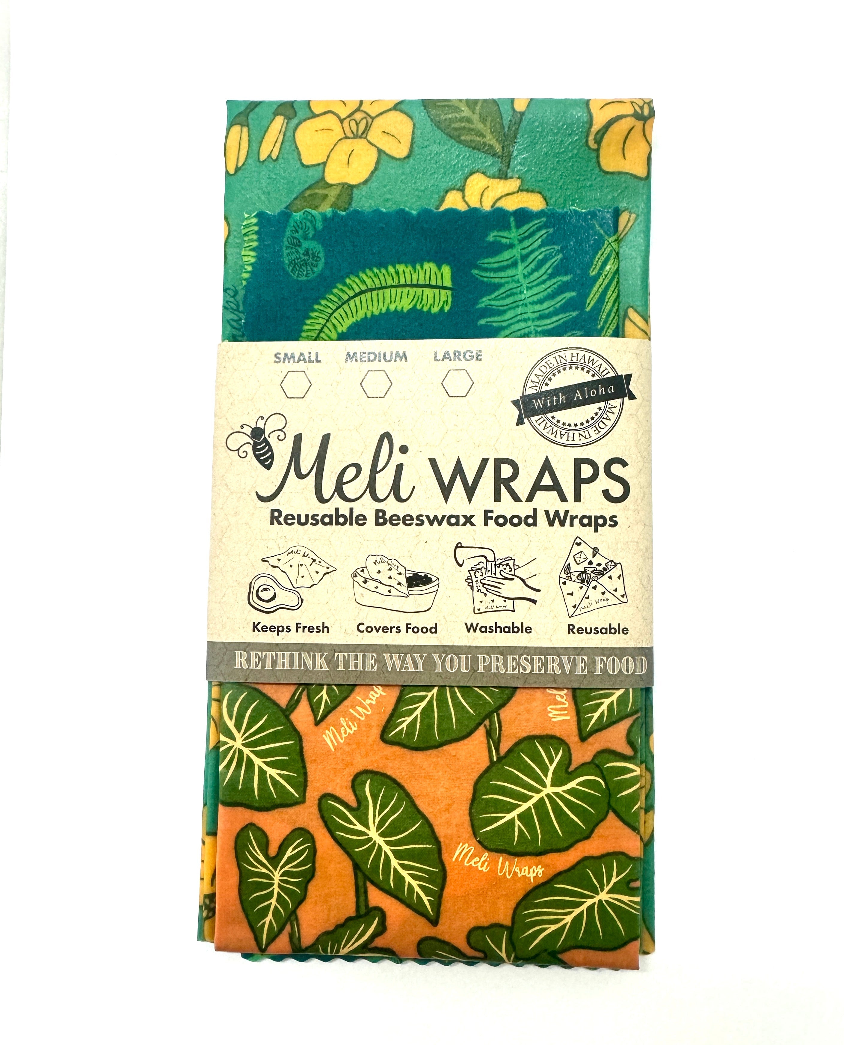Beeswax Wrap Variety Pack - Hawaiiana Print