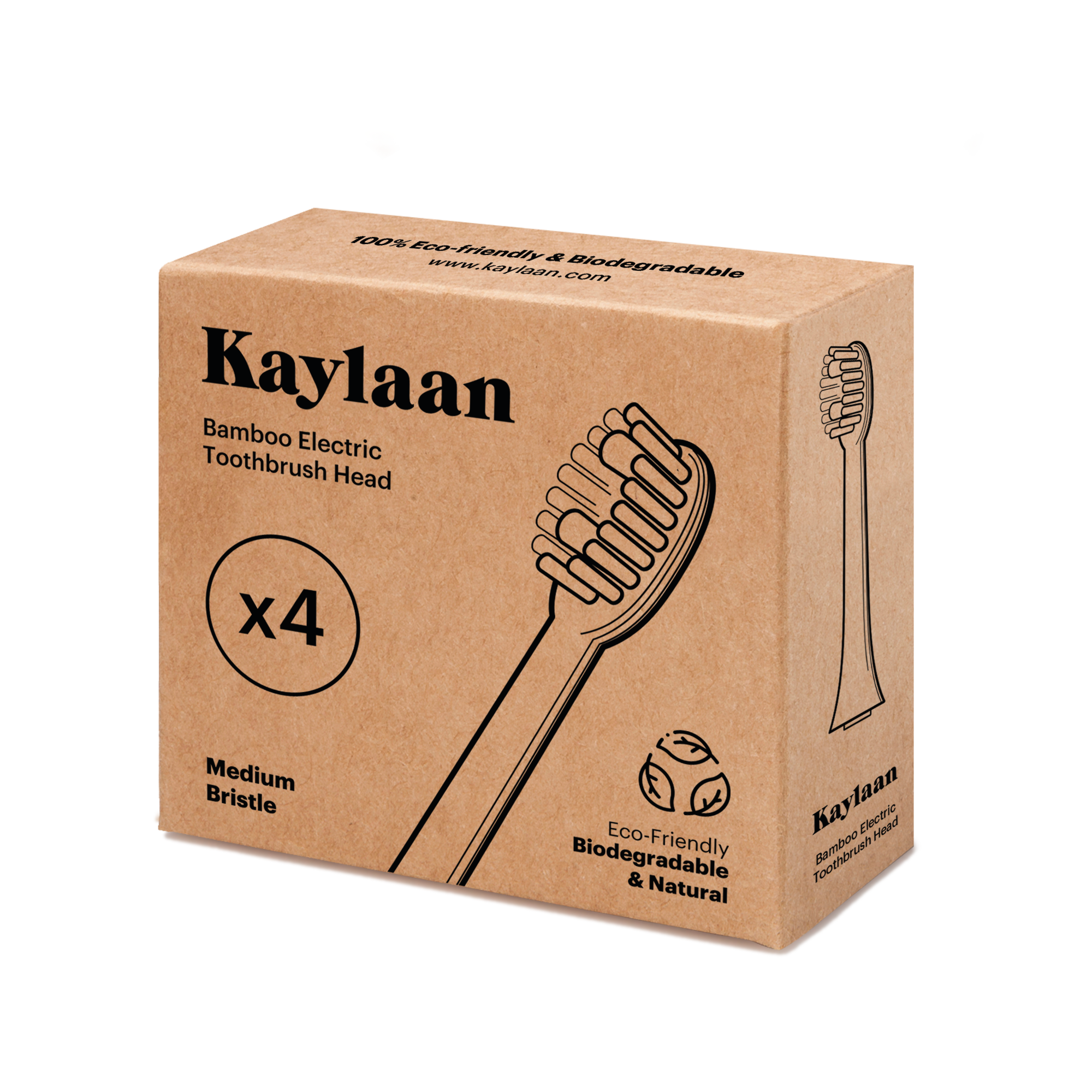 Replacement Heads for Kaylaan's Electric Bamboo Toothbrush