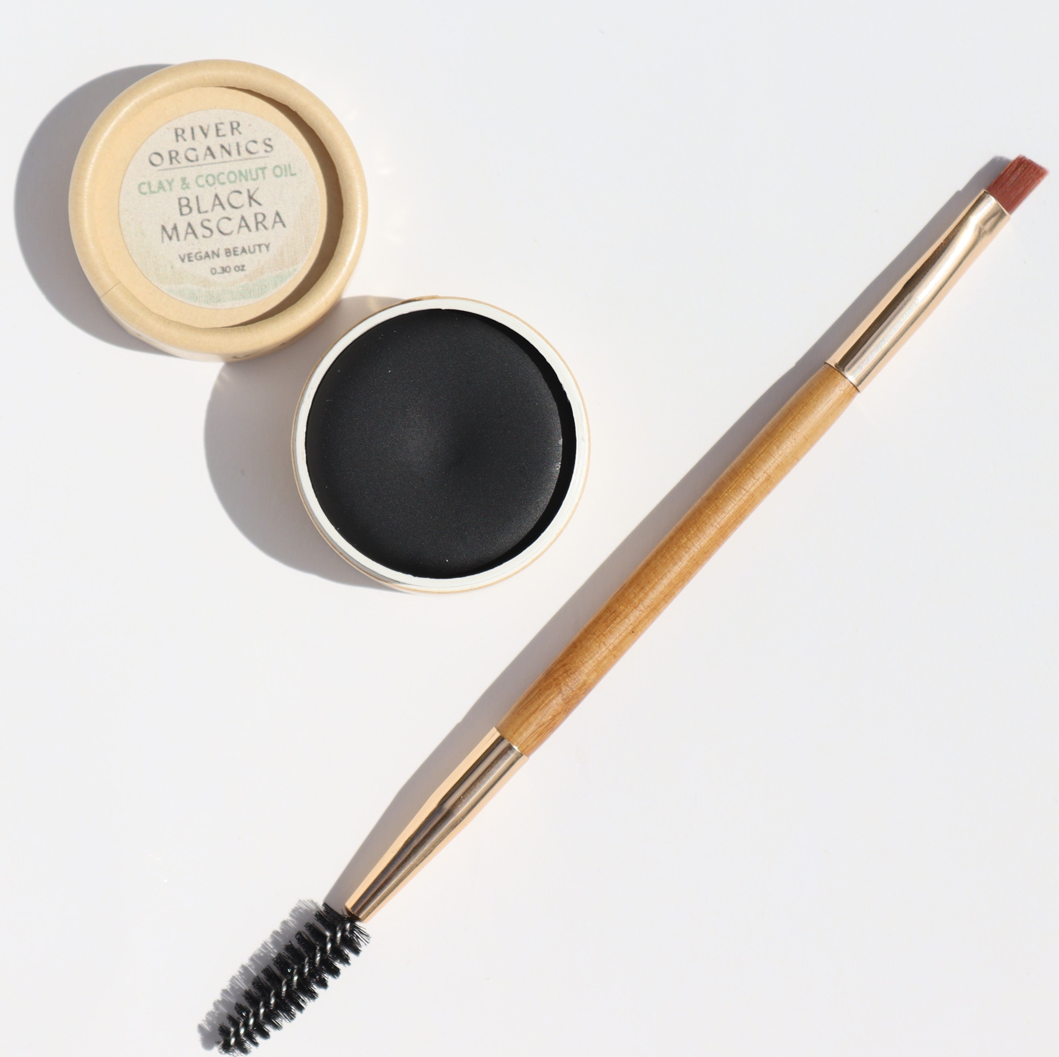 Eco-Friendly Double-Sided Bare Wood Brow & Mascara Brush