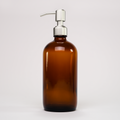 Amber Glass Keeper Bottle | 16 oz | Stainless Steel Pump