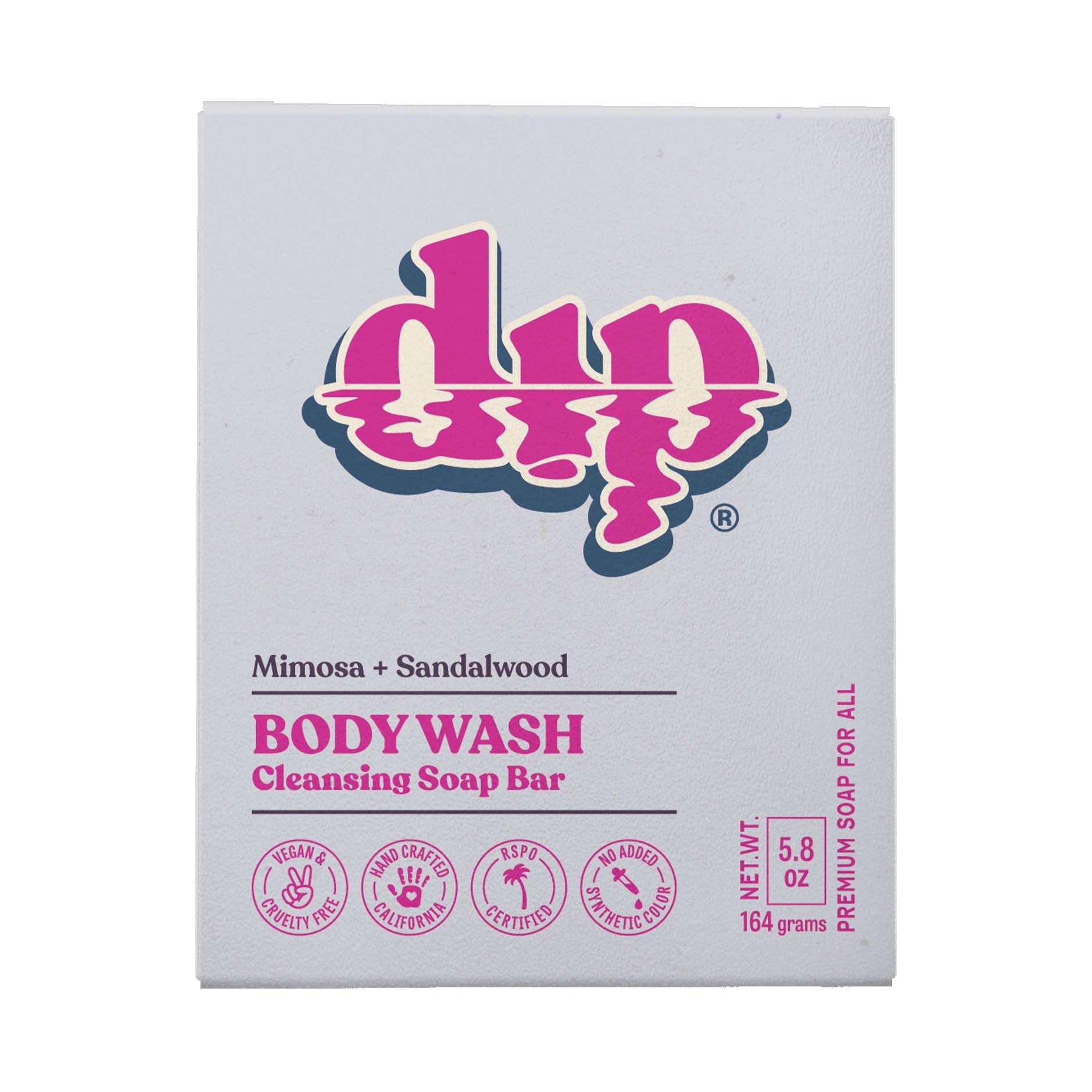 Dip Body Wash Cleansing Soap Bar - Mimosa & Sandalwood