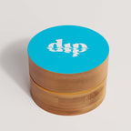 Mini Dip Bamboo Travel Case with Coaster : Blue
