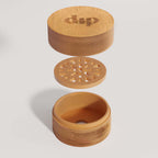 Mini Dip Bamboo Travel Case with Coaster