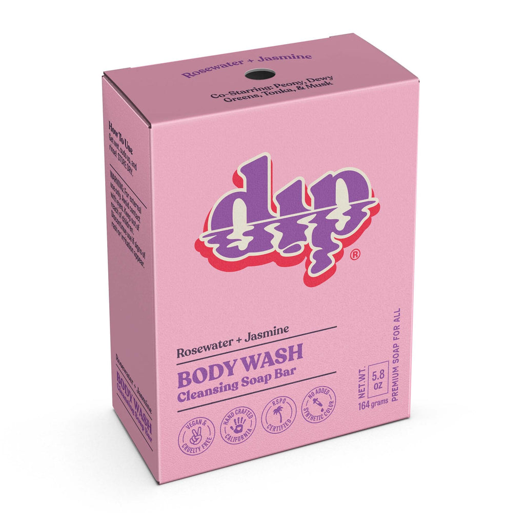 Dip Body Wash Cleansing Soap Bar - Rosewater & Jasmine