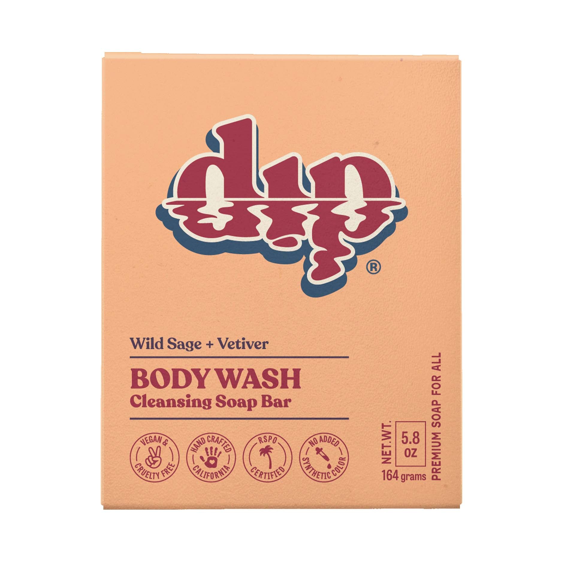 Dip Body Wash Cleansing Soap Bar - Wild Sage & Vetiver