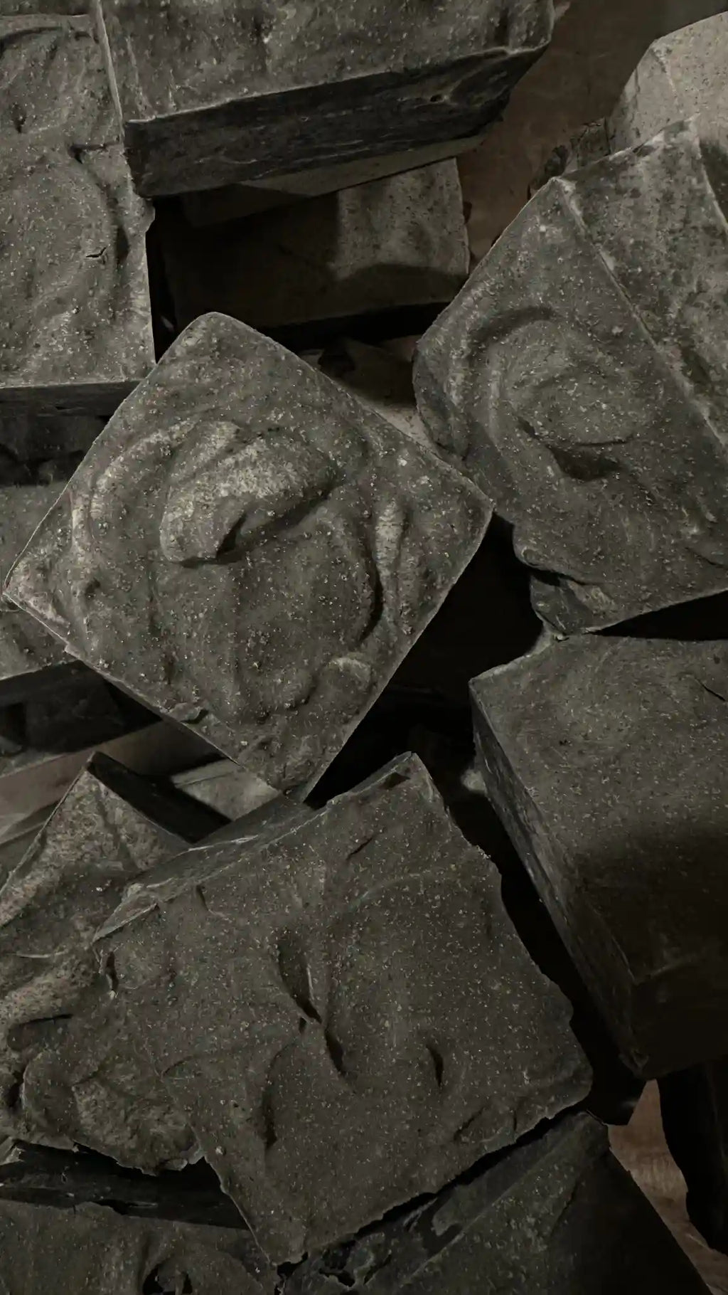 Black Clay Facial Soap with Activated charcoal + Hematite + Aloe vera