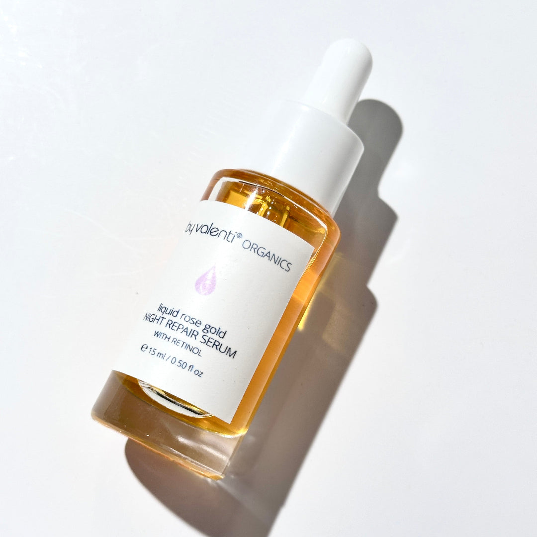Liquid Rose Gold with Retinyl palmitate + CoQ10 + Tetrahexyldecyl ascorbate + Olive squalane