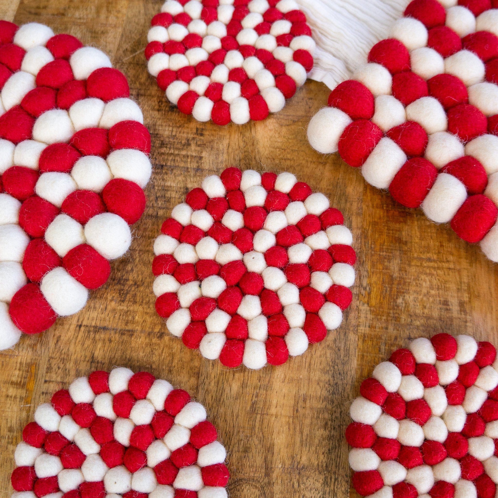 Candy Cane Eco Coasters/Trivets