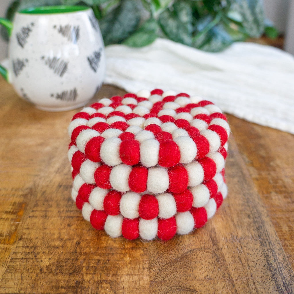 Candy Cane Eco Coasters/Trivets