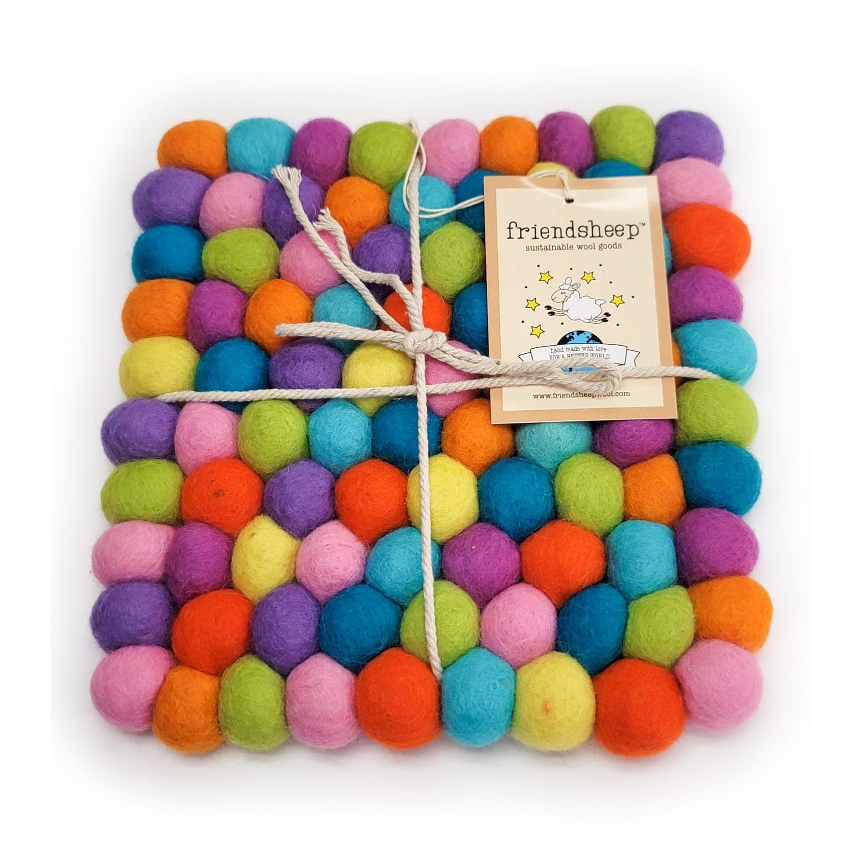 Shiny Happy Rainbow Eco Coasters/Trivets