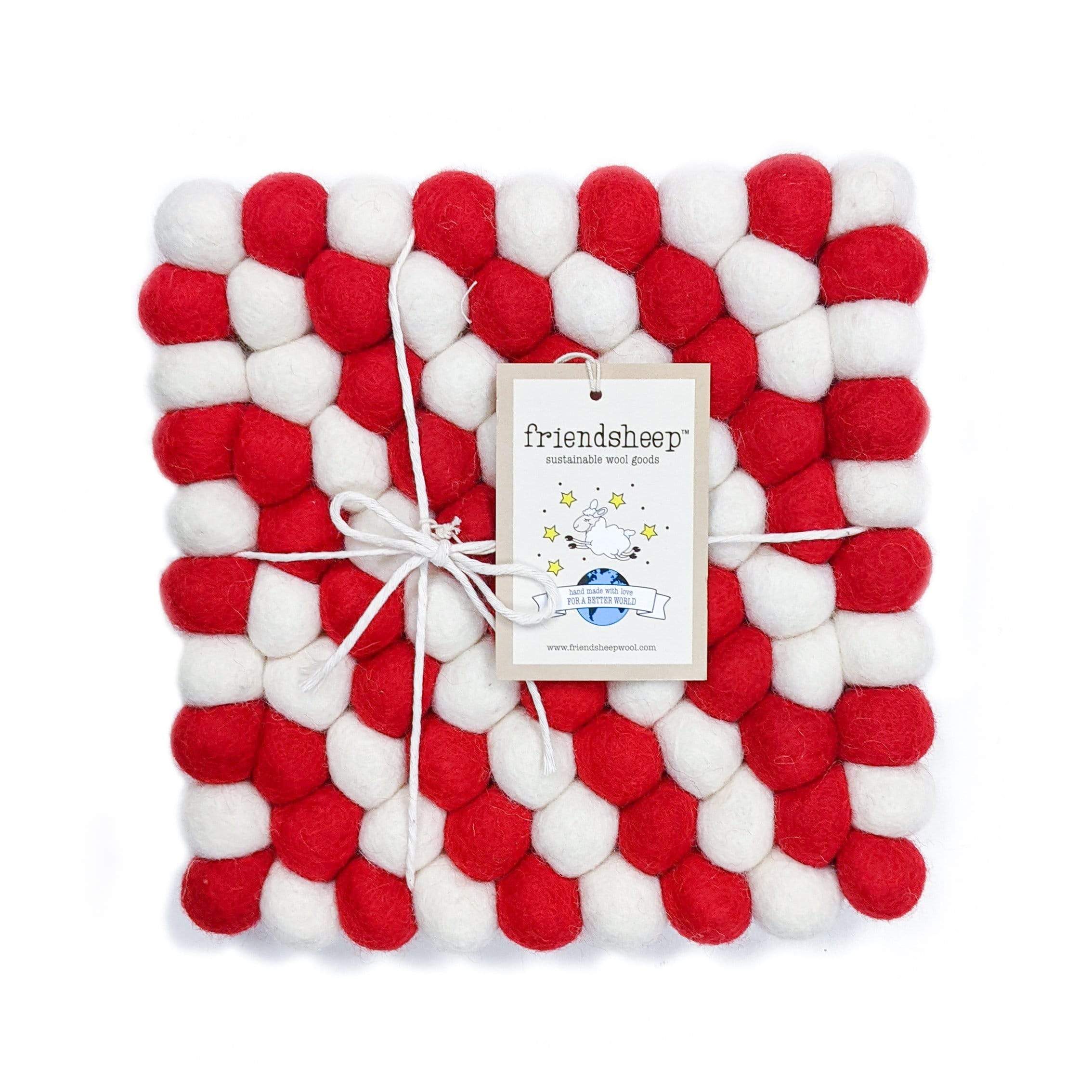 Candy Cane Eco Coasters/Trivets