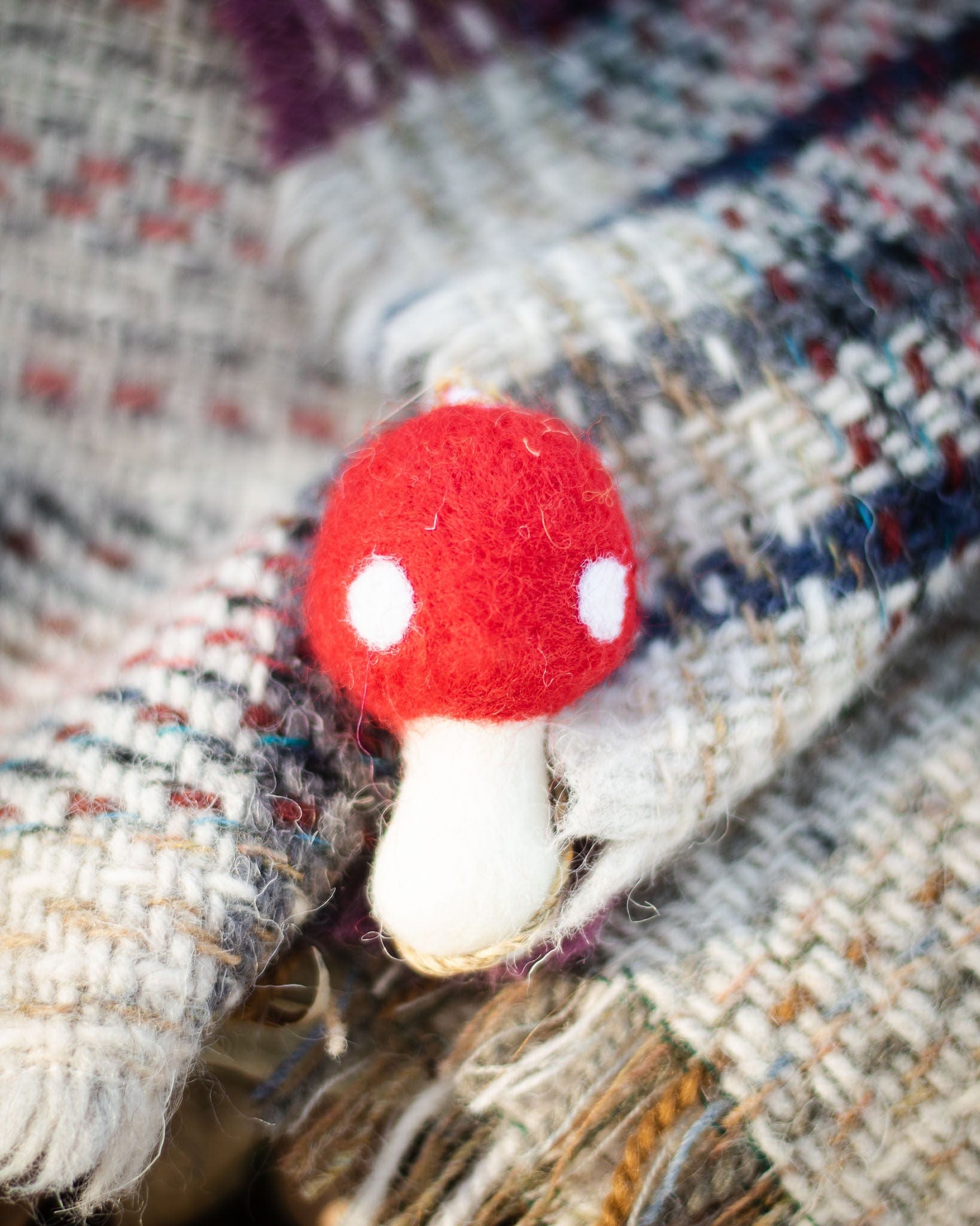 Red Toadstool Ornaments (Mushrooms) - Set of 3