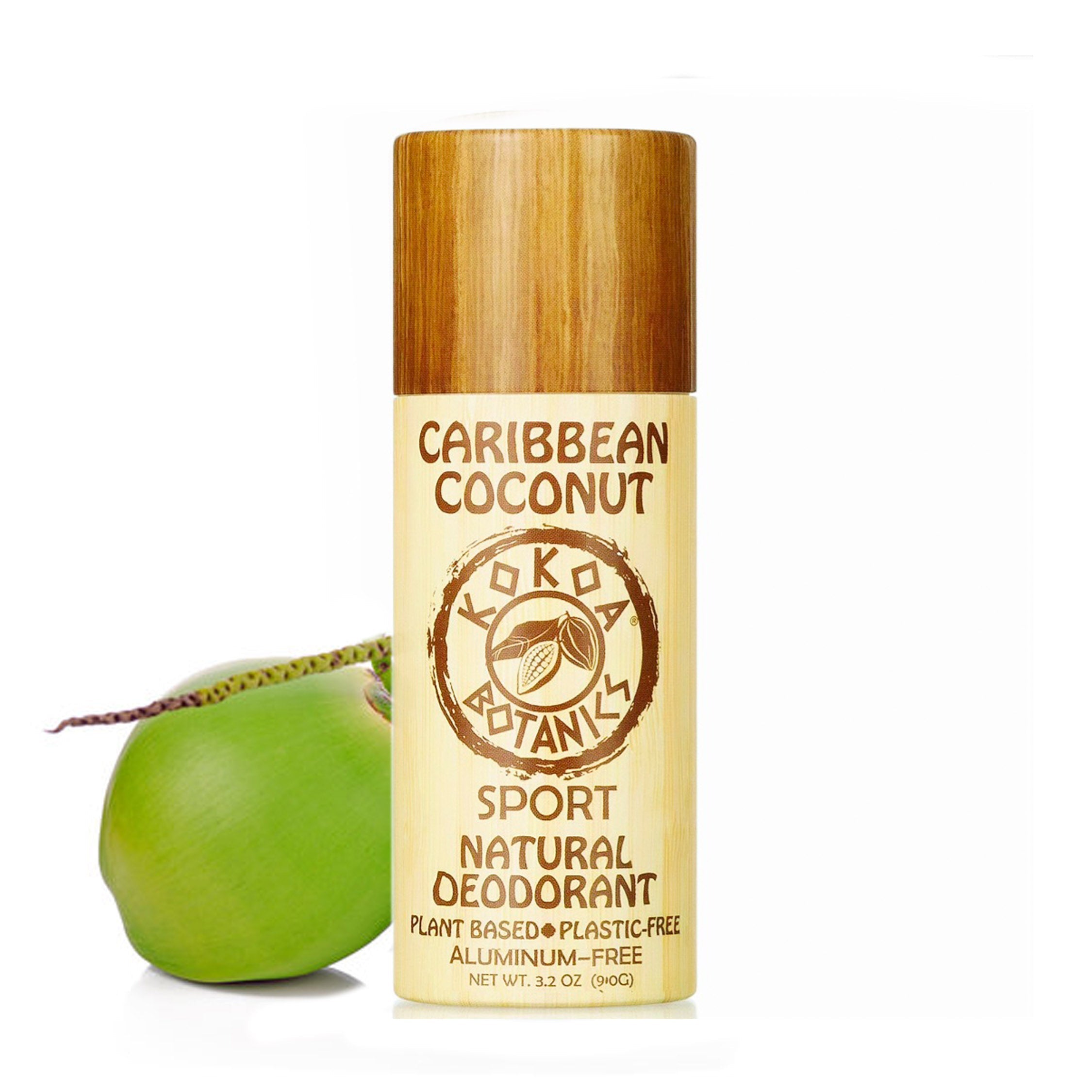 CARIBBEAN COCONUT – Natural Detox Deodorant - Aluminum-Free - Plastic-Free 3.2 oz