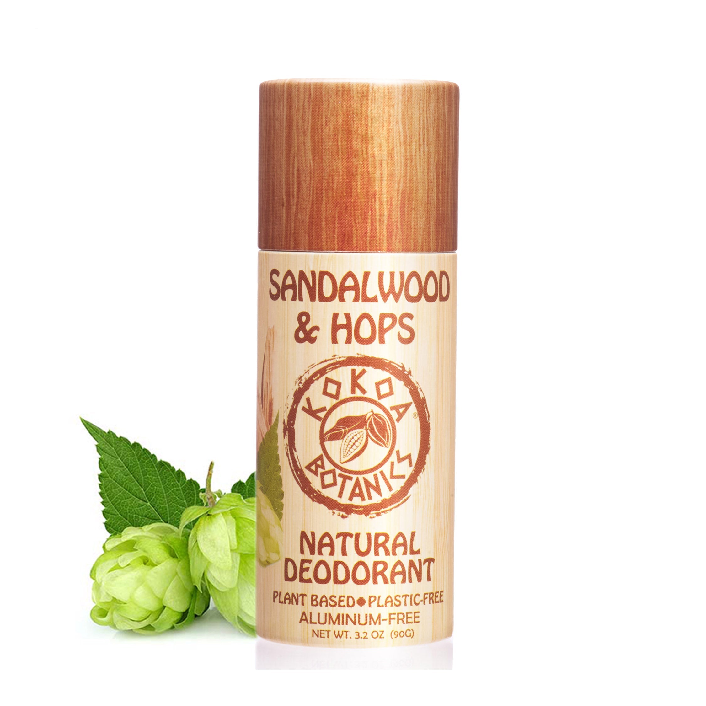 Natural Deodorant - Sandalwood and Hops – Plastic Free 3.2 oz