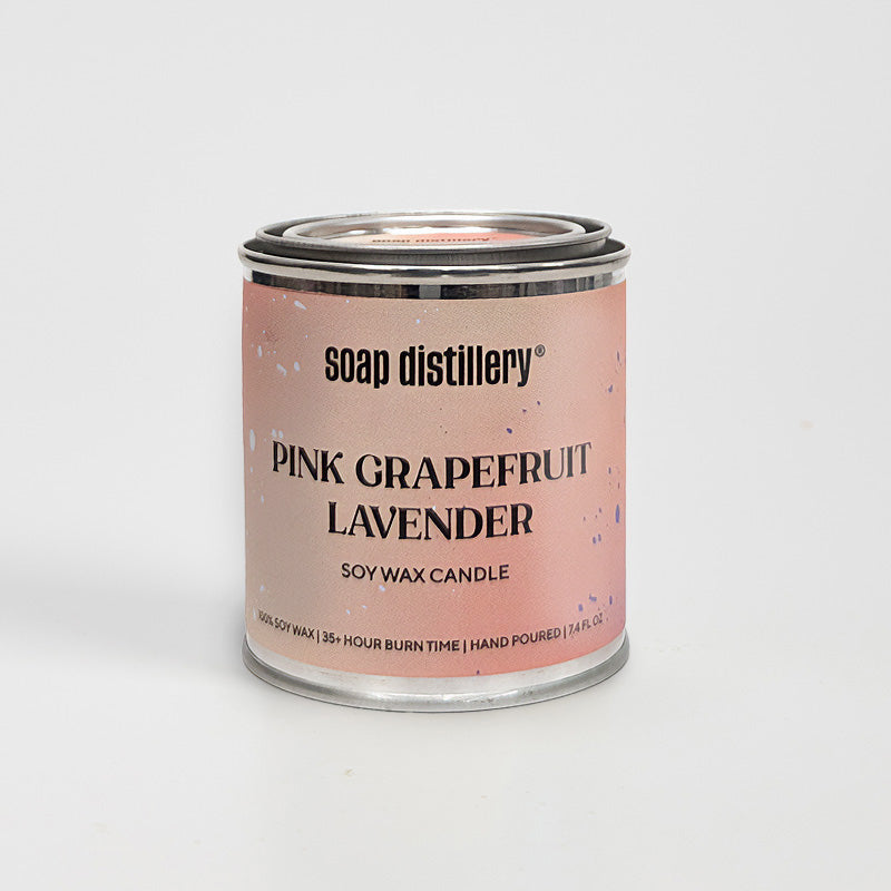 Pink Grapefruit Lavender Soy Wax Candle
