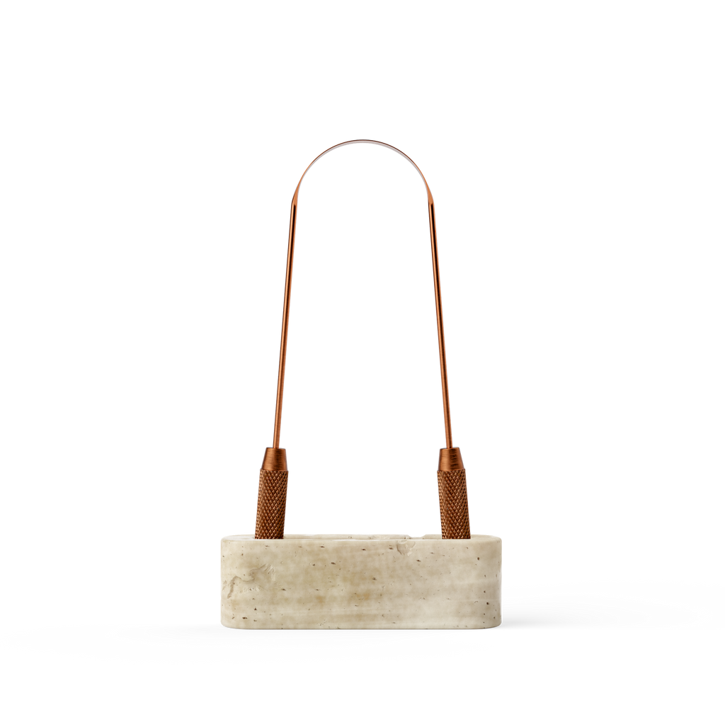 Copper Tongue Scraper +  Holder