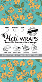 Beeswax Food Wrap - Puakenikeni Print